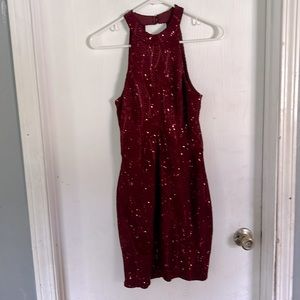 Burgundy sequin dress NWOT never worn